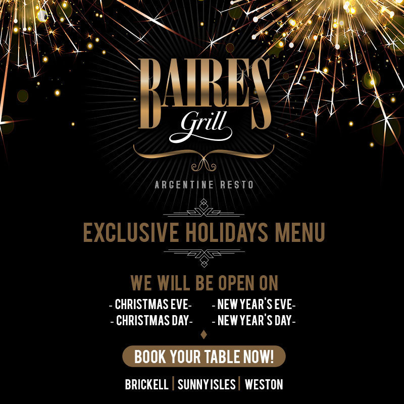 Exclusive holidays menu