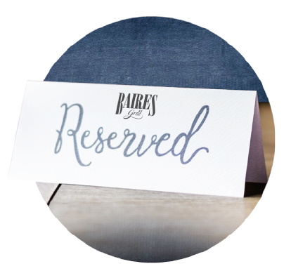 table reserved reservation home